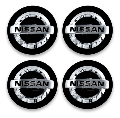 Tapones Centro De Rin 54mm Cromado Nissan 4 Piezas