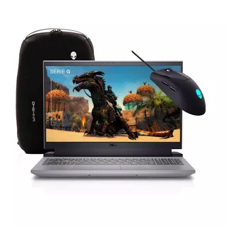 Laptop Dell Gaming R5 8g 512g Nvidia3050 + Mochila Y Mouse Color Gris