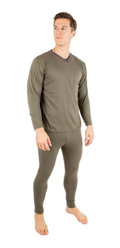 Pijama Hombre Invierno Bolsillo Algodon Jersey Olegario