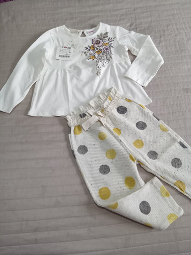 Lote Ropa Bebé 3 Prendas Nuevas Importadas T12/24 Zara /h&m Amarillo 12/24 Meses