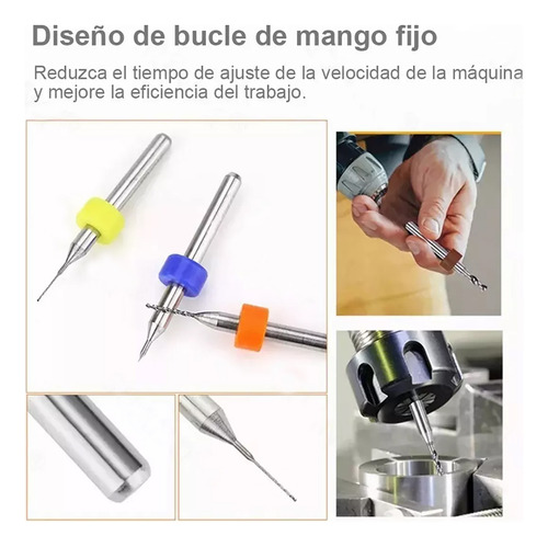 Mini Broca Pcb De 0.3mm A 1.2mm Tungsteno Cnc 10 Unidades