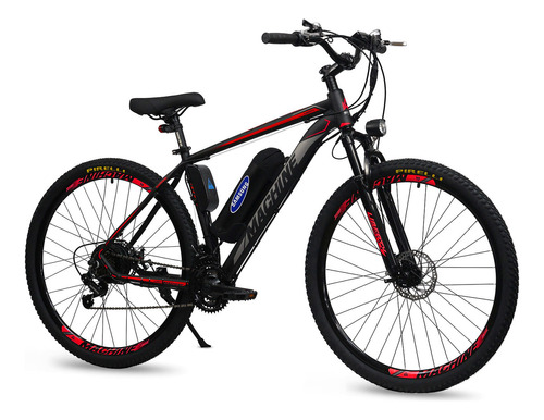 Bicicleta Elétrica  Machine Motors New Liberty Cor Preto/vermelho