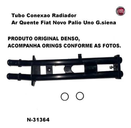 Tubo Conexao Radiador Ar Quente Fiat Novo Palio Uno G.siena