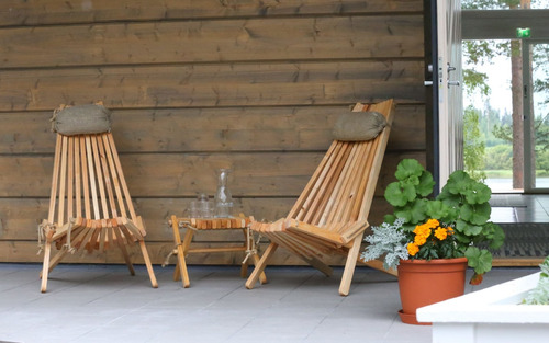 Silla Finlandesa Madera De Fresno Castaño Aceitado