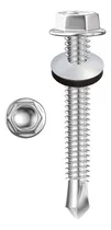 Comprar Tornillo Autoperforante Hexagonal Punta Mecha 14 X 2 (6,3 X 50mm) | Para Techo Chapa Con Arandela Vulcanizada | Bolsa Por 25 Unidades