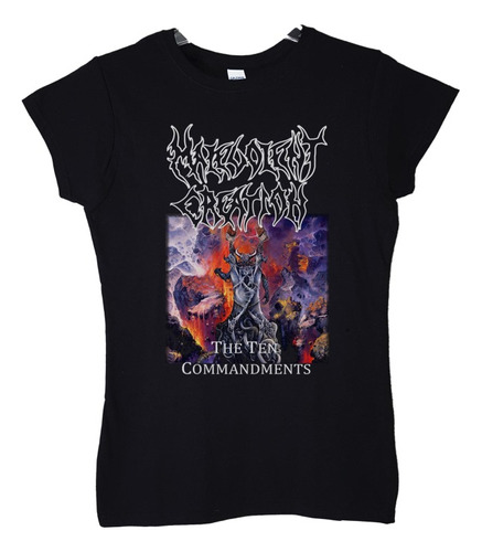 Polera Mujer Malevolent Creation Ten Commandments Metal Abom