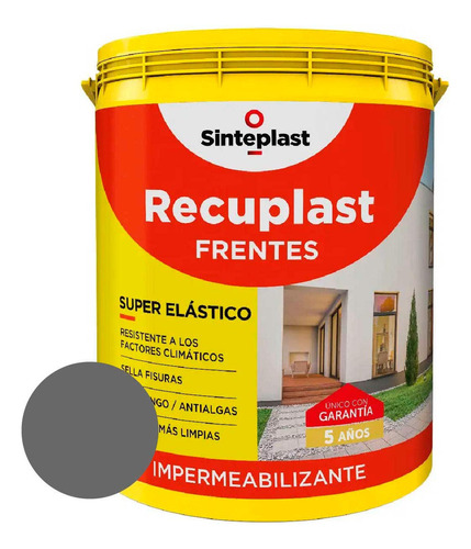 Recuplast Frentes Impermeabilizante 20lt Color Gris Cemento