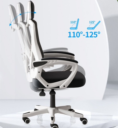 Silla de escritorio Weyon 6-OC818 ergonómica color negro/blanco