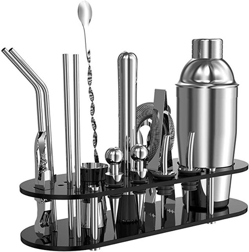 Set Kit Juego Coctelera Barman Acero Inoxidable 18 Piezas