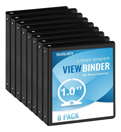 Binder Suqjoy 3 Anillas De 1 Pulgada Con 2 Bolsillos Interio