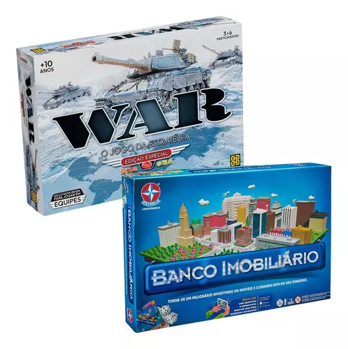 Kit Jogo War Edição Especial + Banco Imobiliário