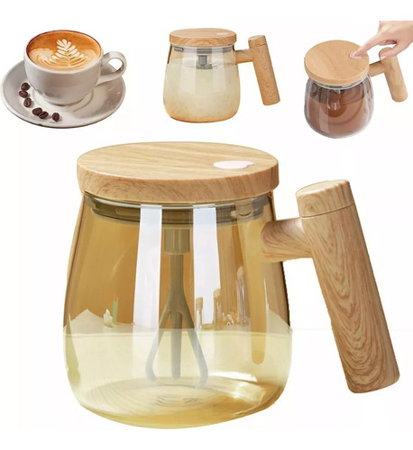 Taza De Vidrio Con Mezclador Automático Funciona Con Pilas