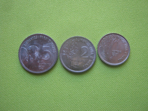 Brasil Lote 3 Monedas Fao 1975