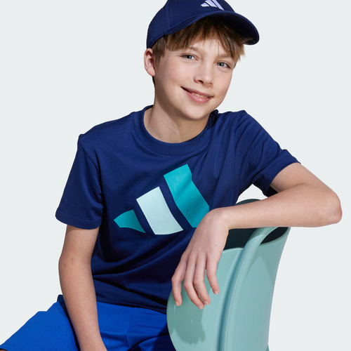 Remera Adidas Casual Essentials Niños Azul Jy0296