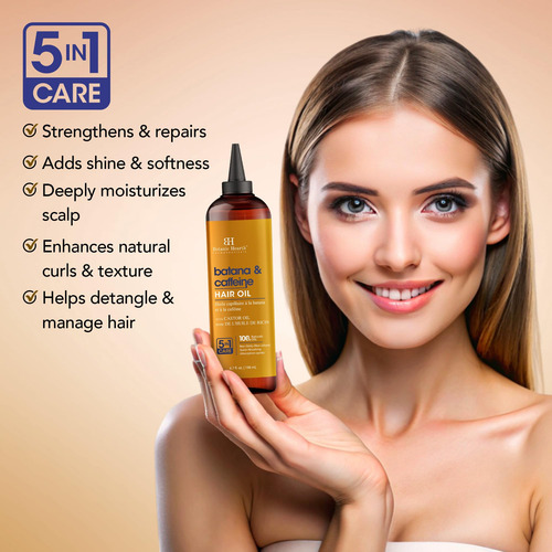 Aceite Capilar Botanic Hearth Con Batana Y Cafeína, 200 Ml,