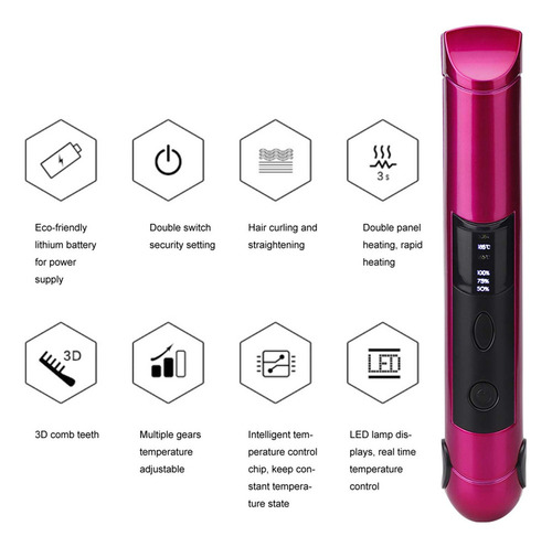 Rizador De Pelo Mini, Recargable Por Usb, Multifuncional