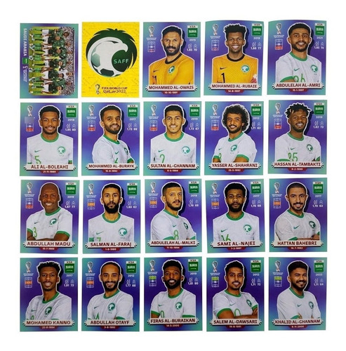 Figurinha Copa Do Mundo 2022 Seleção Arabia Saudita Completa | Parcelamento sem juros Figurinha Copa Do Mundo 2022 Seleção Arabia Saudita Completa | Parcelamento sem juros