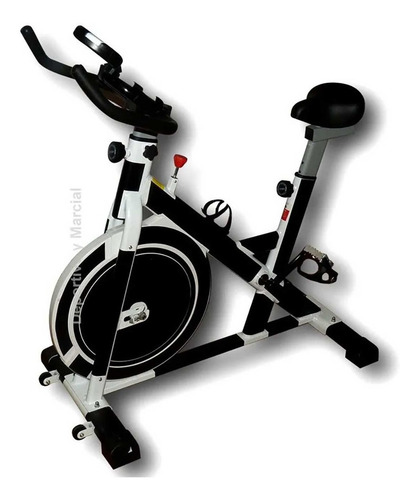 Imagen 3 de 9 de Bicicleta De Spinning Fija Rueda Segura H/ 120 Kg Semi Prof