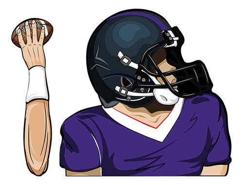 Pegatinas R Football Quarterback Para Limpiaparabrisas De Co