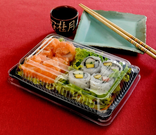 Bandeja Descartable Sushi Go912 (15x10) Pack X 50