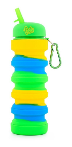 Botella De Silicona Footy New Acordeón Niños Colors Flexible