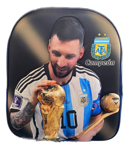 Mochila Messi Copa Relieve Campeón Mundial 12 PuLG Jardín