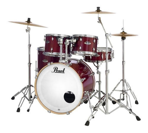 Batería Pearl Export Laquer Fusion 5 Cuerpos P246 Cuo Color Natural Cherry