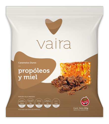 Caramelos Vaira Duros Propoleos Y Mentol  X 80 G