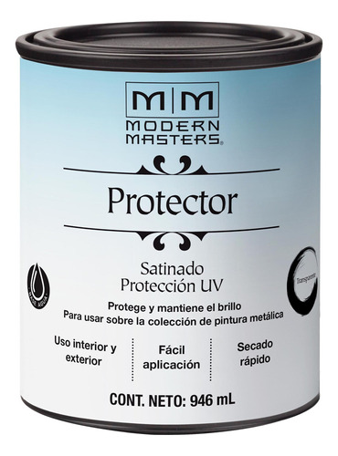 Protector Satinado Base Agua Modern Masters Brochable 946 Ml