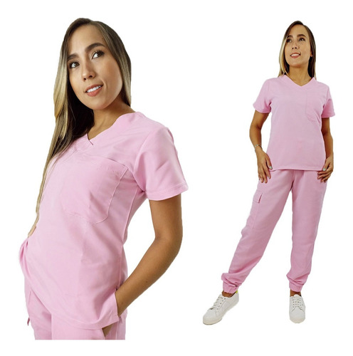 Uniforme Antifluido - Scrub Tipo Jogger - Cierre Lateral