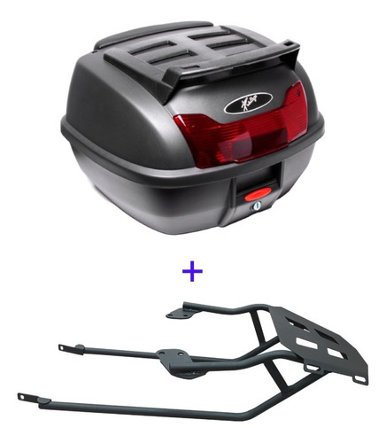 Top Case 40lt 2cascos Y Parrilla Para Moto Italika Vortx 300