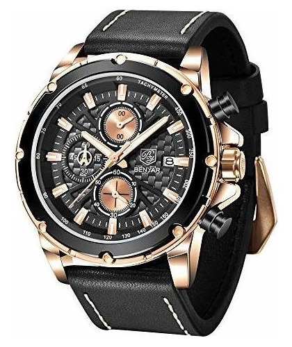 Reloj De Pulsera Benyar Hombre  Relojes Correa De   Gen...