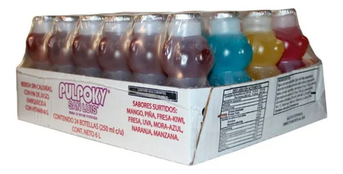 Bebida Sin Calorias Con Jugo Pulpoky 24 Pz De 250 Ml Drop002