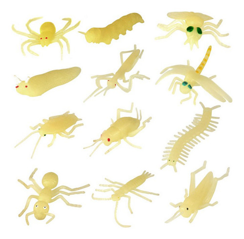 Juguete De Insectos Que Brillan En La Oscuridad, 24 Unidades