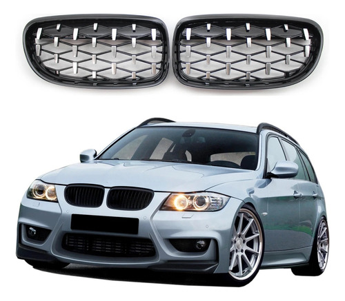 Rejilla Estilo Meteorito Diamante Para Bmw Serie 3 E90 E91