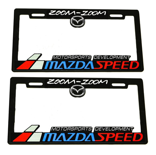  Portaplacas Premium  Mazda Speed Juego 2 Piezas