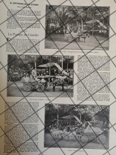 Afiche Antiguo Fiesta Del Centenario En San Luis Pot 1910