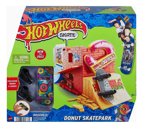 Hot Wheels Skate Donut Skatepark C/ Tabla Y Zapatos