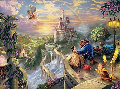 Bella Y Bestia Paisaje Castillo Rompecabezas 750 Disney Arte