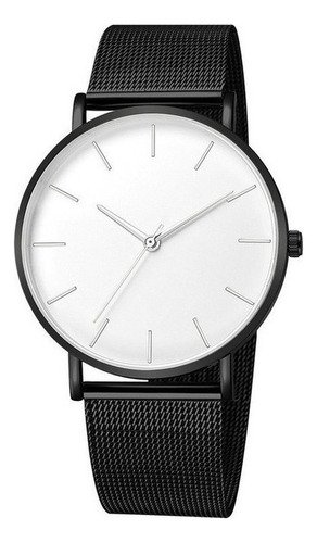 Reloj De Cuarzo Negro Para Hombre Personalidad Simple Y Moda