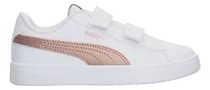 Comprar Tenis Niña Puma Rickie Classic V Color Blanco Con Oro Rosado Originales Infantil Deportivos Sports Ligeros Casuales Cómodos Doble Velcro Ajustable