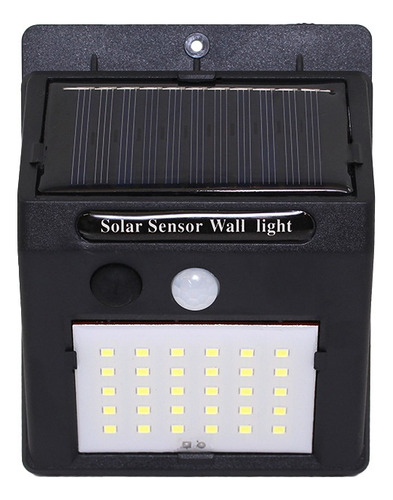 Lampara Solar Foco Potente 20 Led - Sensor Celula Luz Farol Luz Blanco Frío