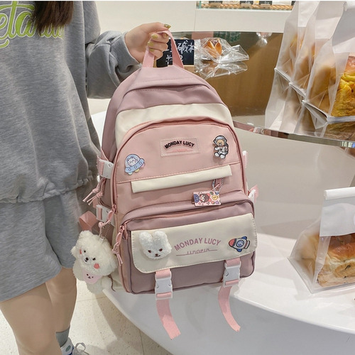 Mochilas lindas y estéticas para niños, mochila kawaii para la escuela