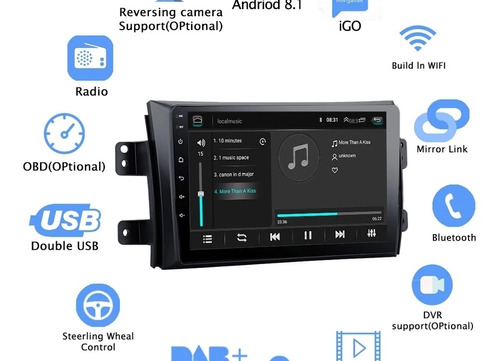 Auto Estereo Pantalla Android Suzuki Sx4 Wifi Gps Bt Mirror