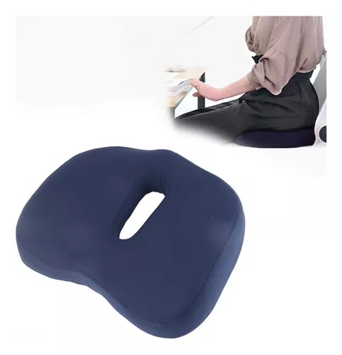 Cojín de espuma viscoelástica para silla de asiento para aliviar el dolor  de espalda, ciática, dolor de coxis, disco degenerador de coxis, cojín