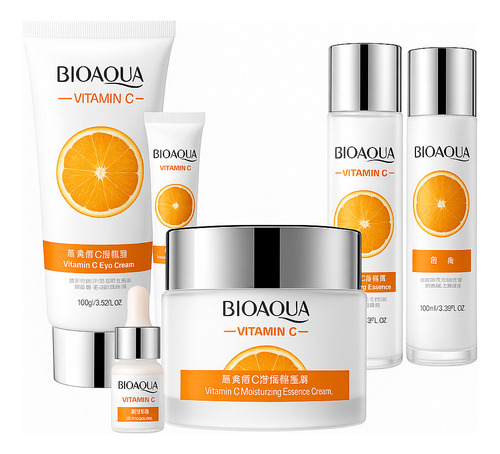 Set Facial Vitamina C Antimanchas Hidratante Rejuvenecedor