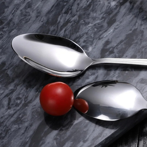 Juego De 6 Cucharas Versalles Para Sopa Mango Plateado