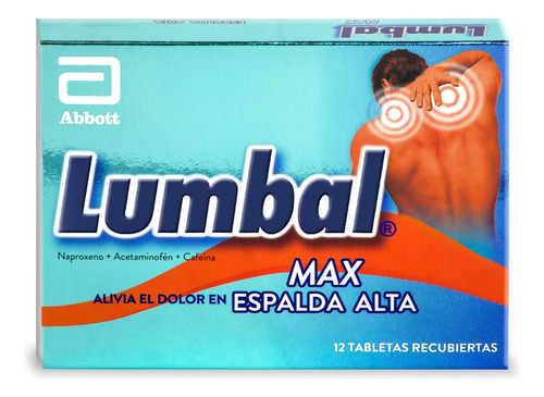 Lumbal Max 12 Tabletas Alivia El Dolor En Espalda Alta