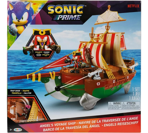 Sonic The Hedgehog Barco De La Travesia De Angel Set Figuras