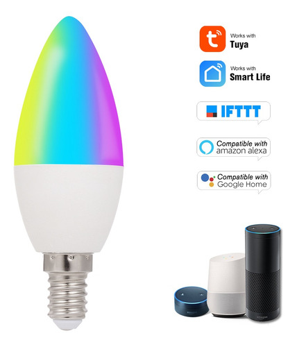 Lámpara Led Inteligente Wifi Ajustable Rgbcw De 7 W, 600 Lm